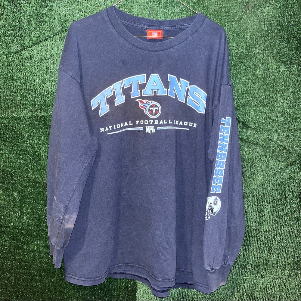 Tennessee Titans Vintage Y2K DISTRESSED Longsleeve Shirt M NFL TN